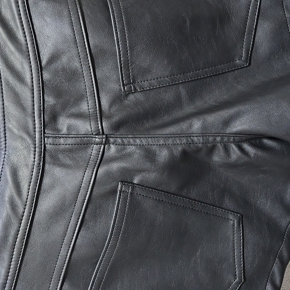 Fashion Nova, Faux Leather, Black, Skirt, Skort, XS, Pockets, Fully Lined - Picture 12 of 15